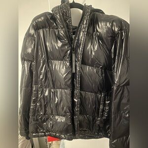 Shiny Black Puffer Jacket